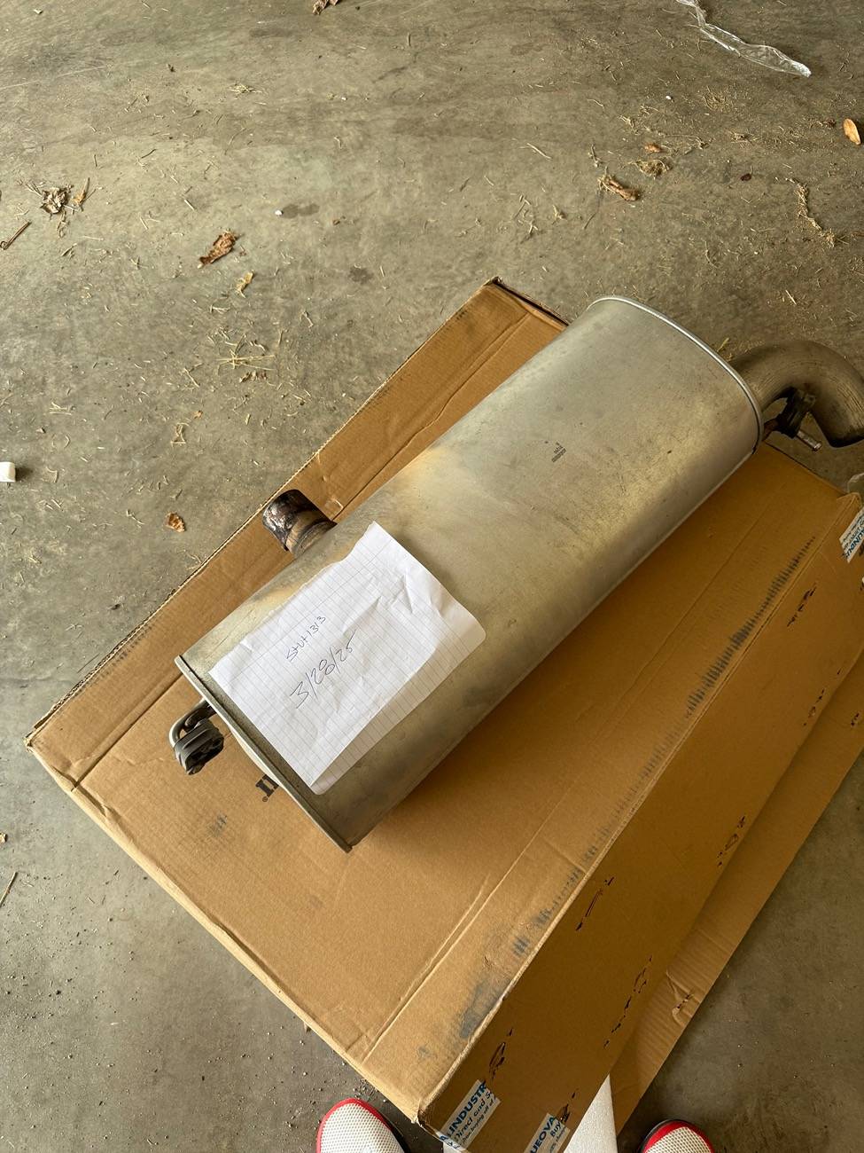 Ford Bronco $50 2.7 Stock Axle back muffler IMG_1220