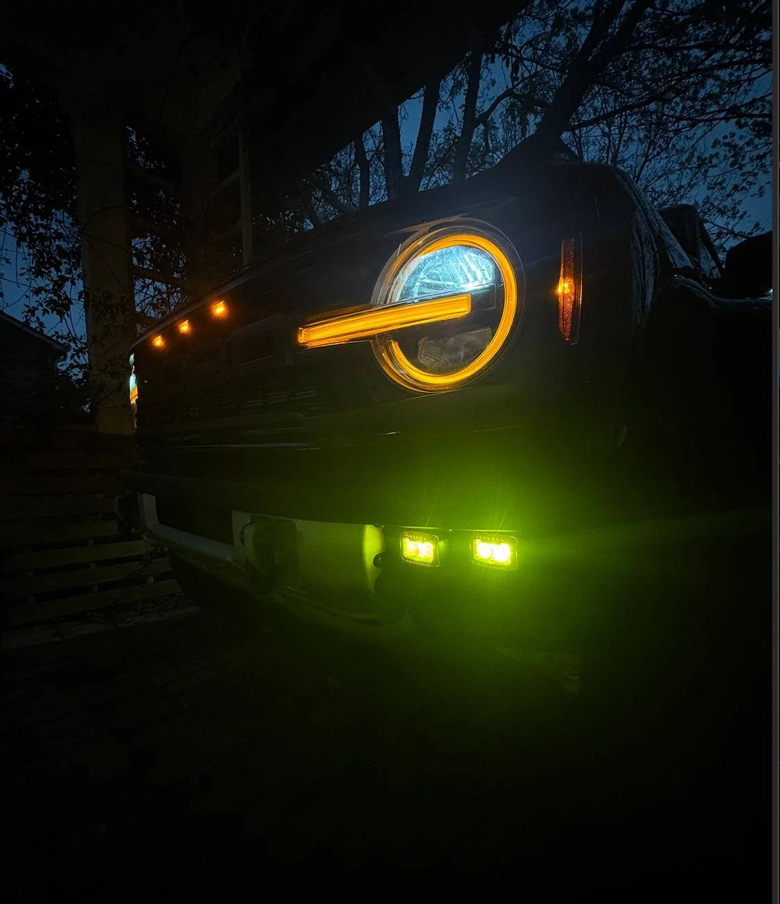 Ford Bronco What brand and beam pattern did you choose for fog lights rigid-amber-covers