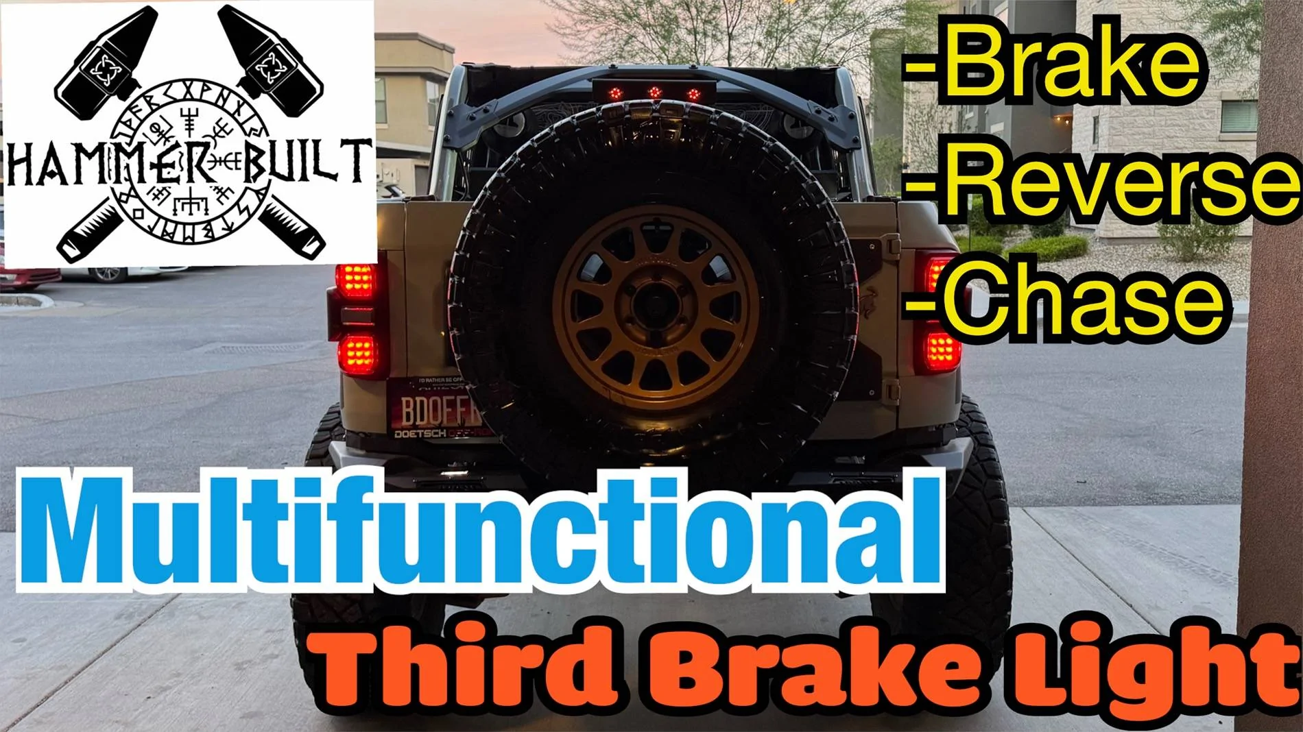 Ford Bronco Hammer Built 3rd Brake/Chase/Running/Reverse Light Install. IMG_8437