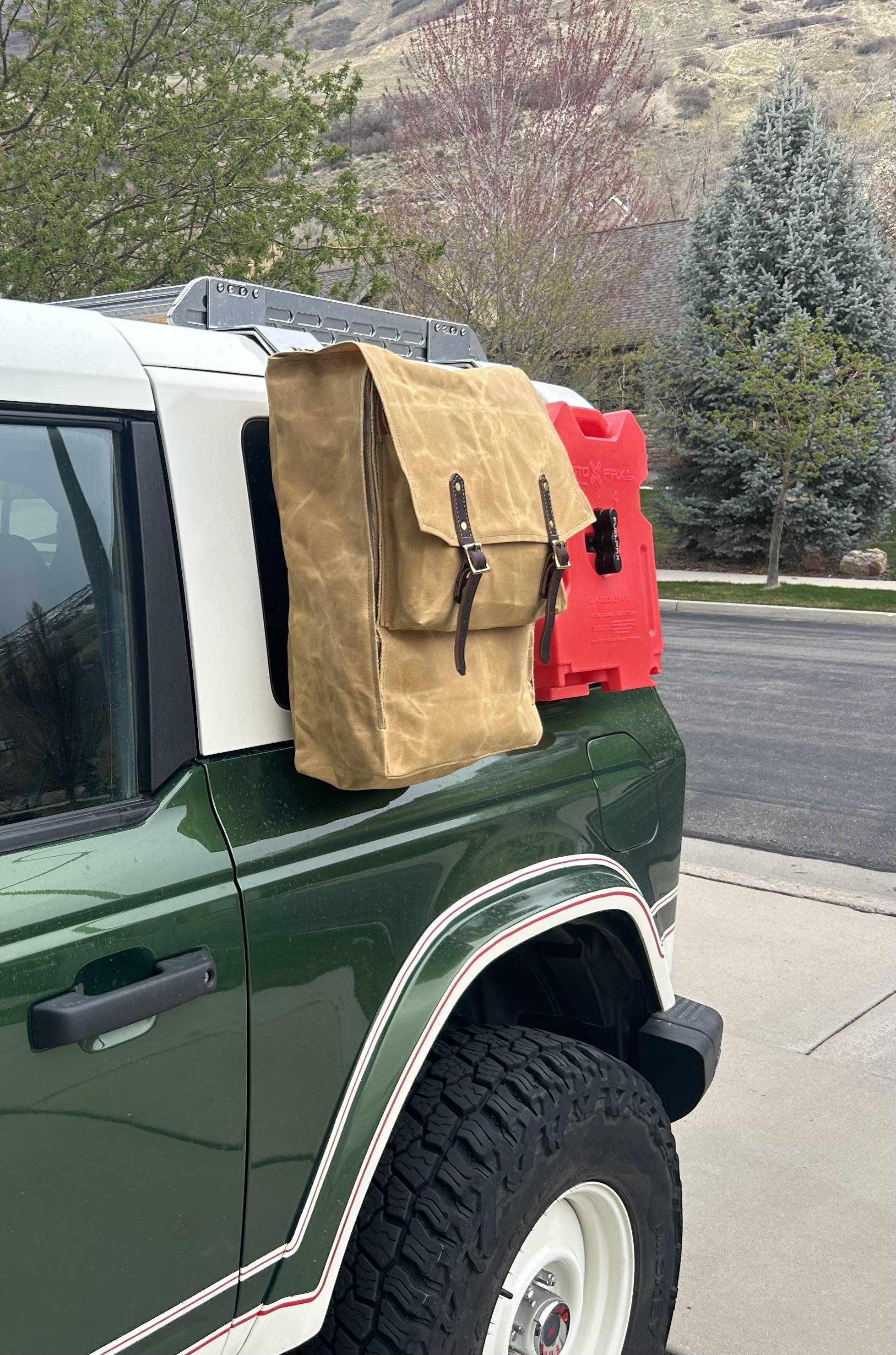 Ford Bronco First prototype rotopax cover/storage bag IMG_9848