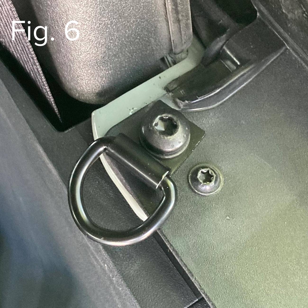 Ford Bronco Budget tie downs on the rear shell bolts 6-tie-down-flange-done