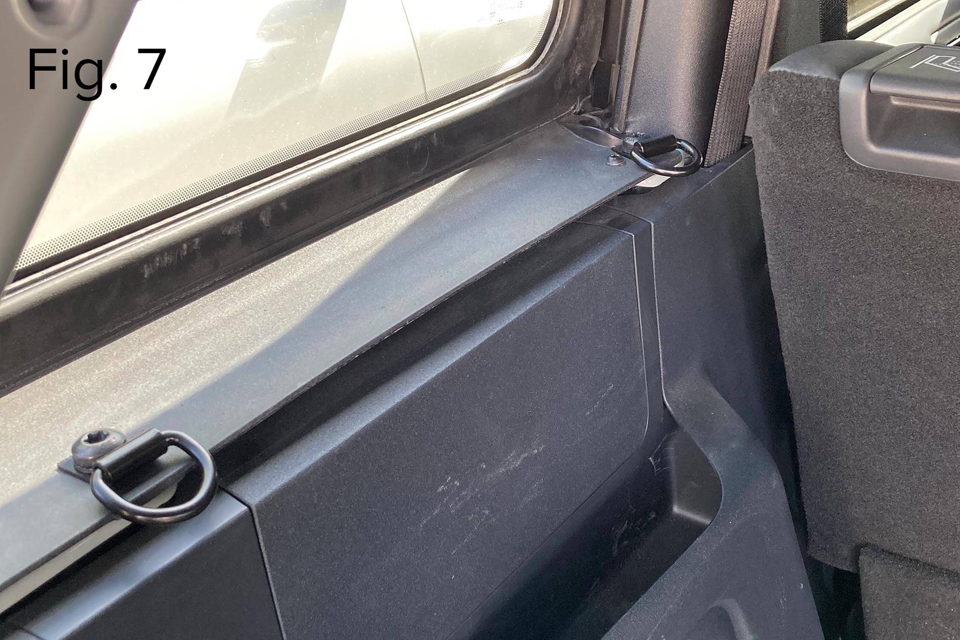 Ford Bronco Budget tie downs on the rear shell bolts 7-tie-down-installed