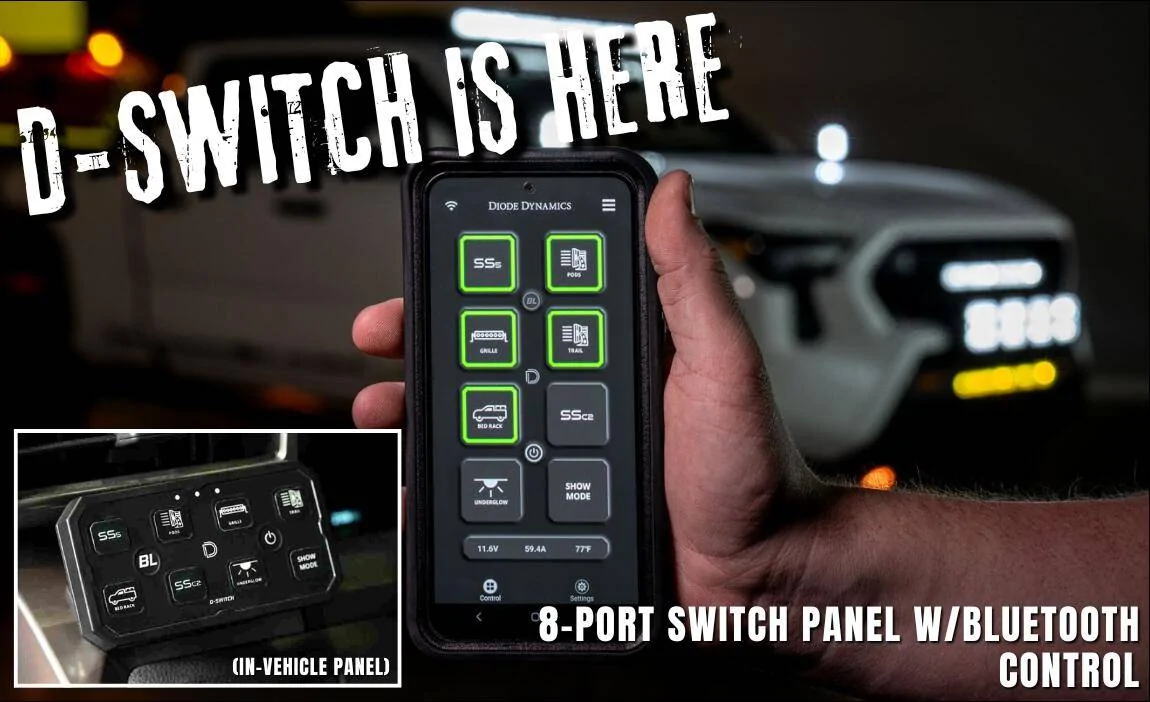 Ford Bronco Diode Dynamics D-Switch Now Available! | 8 Port Switch Panel D-Switch Banner