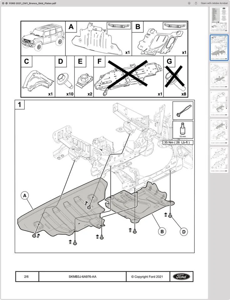 Ford Bronco NEW 2021+ Bronco front/engine/transfer case skids (3) 487287465_1853298855431055_732689100203096198_n