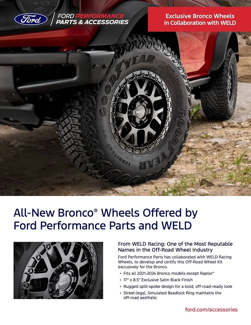 Ford Bronco WELD Wheels Collaboration w/ Ford Performance Parts Now Available ABT-4800 - Bronco Weld Wheels-1