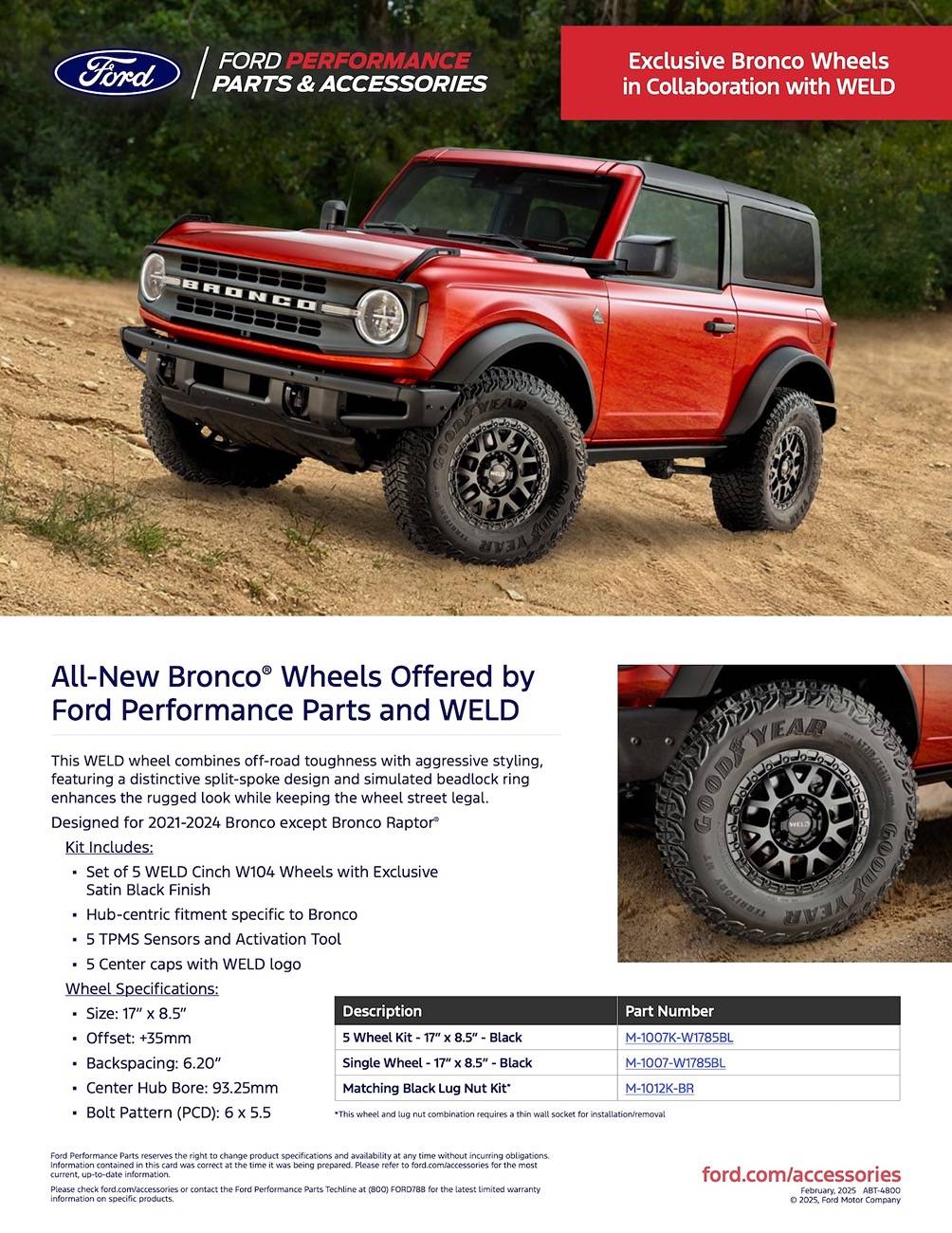 Ford Bronco WELD Wheels Collaboration w/ Ford Performance Parts Now Available ABT-4800 - Bronco Weld Wheels-2