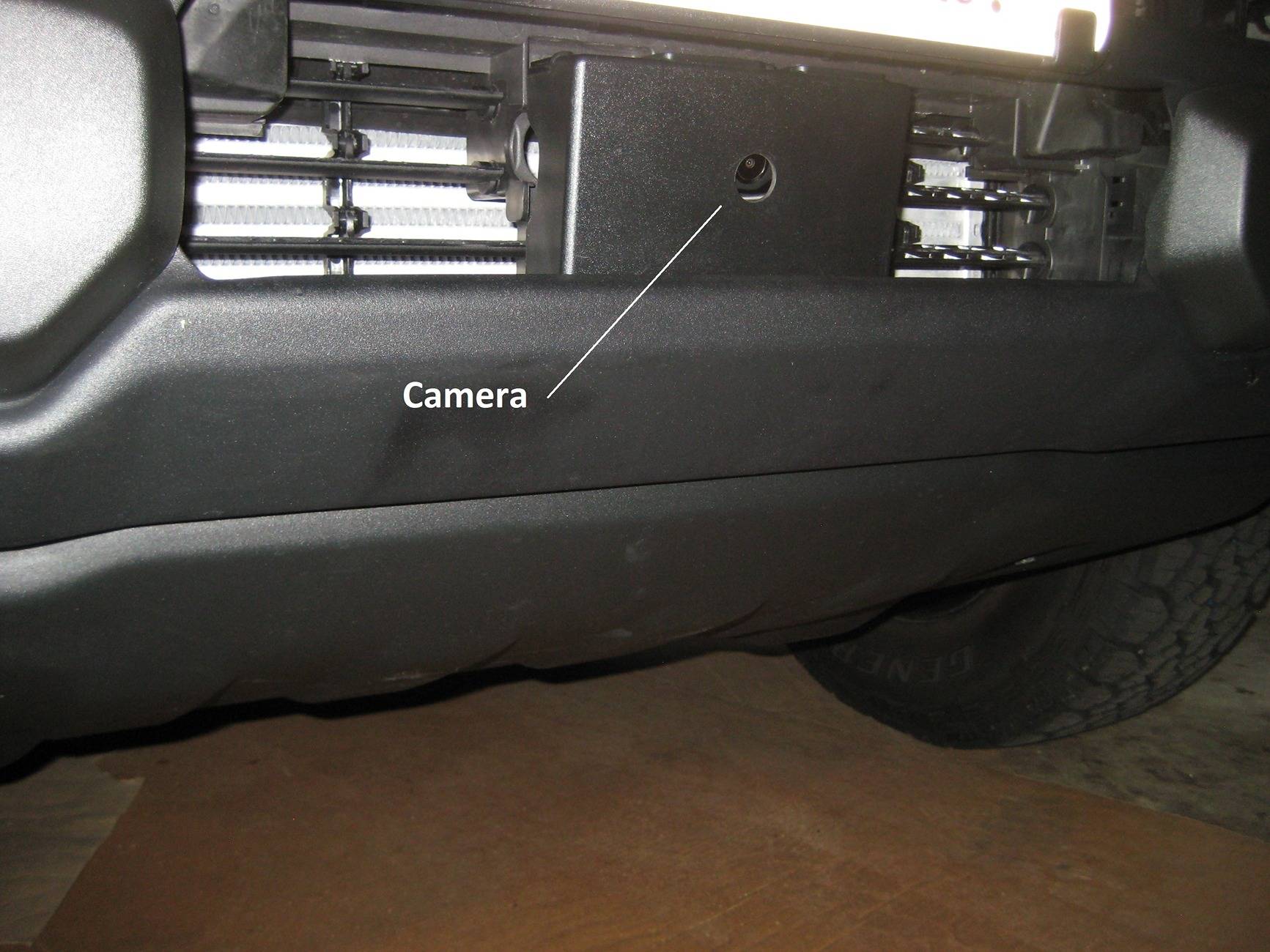 Ford Bronco Wolfbox TriPro Bumper Camera install (in adaptive cruise control sensor location) Camera location
