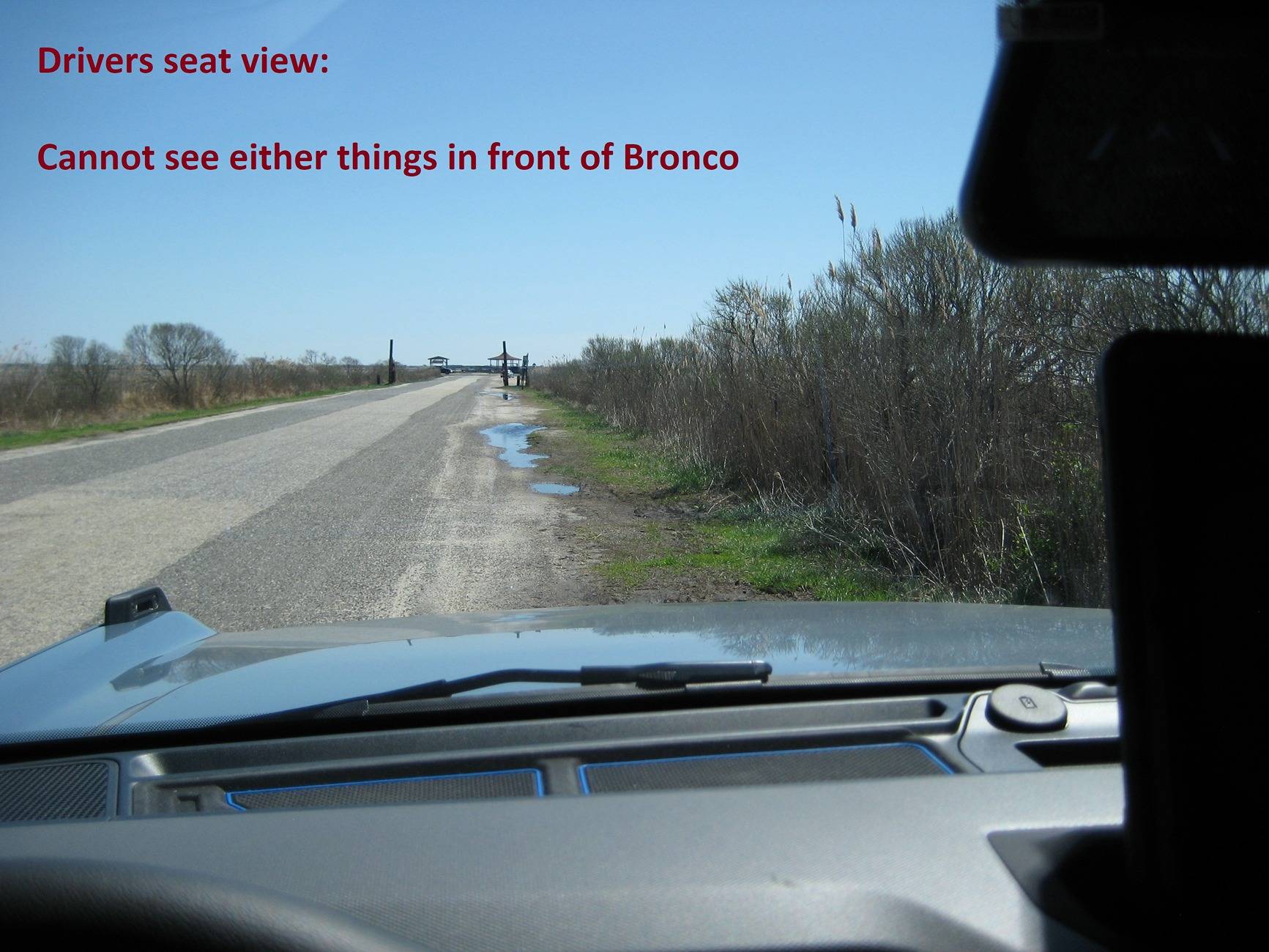 Ford Bronco Wolfbox TriPro Bumper Camera install (in adaptive cruise control sensor location) drivers seat view