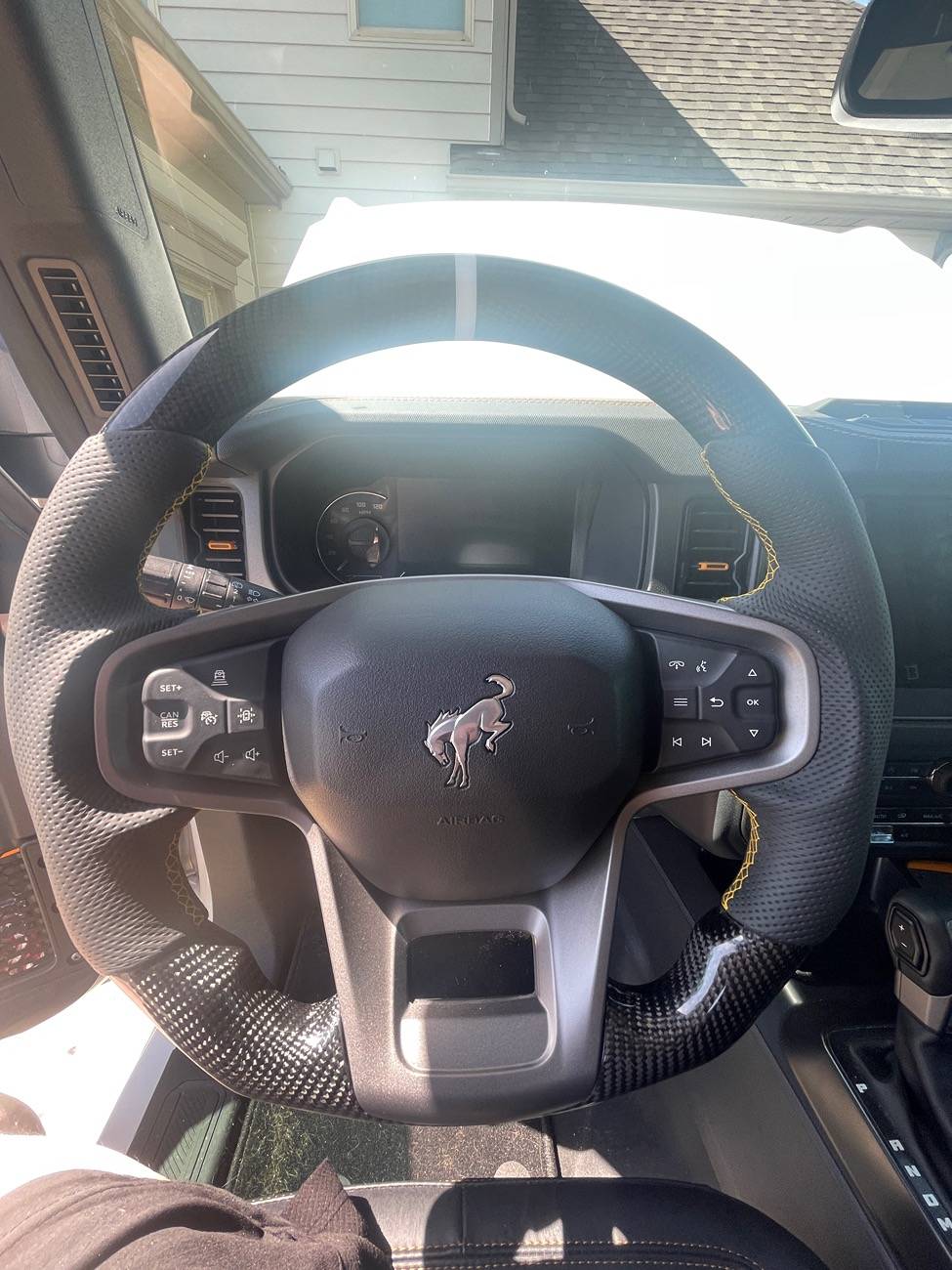 Ford Bronco Carbon Flat Bottom Steering Wheel IMG_8126