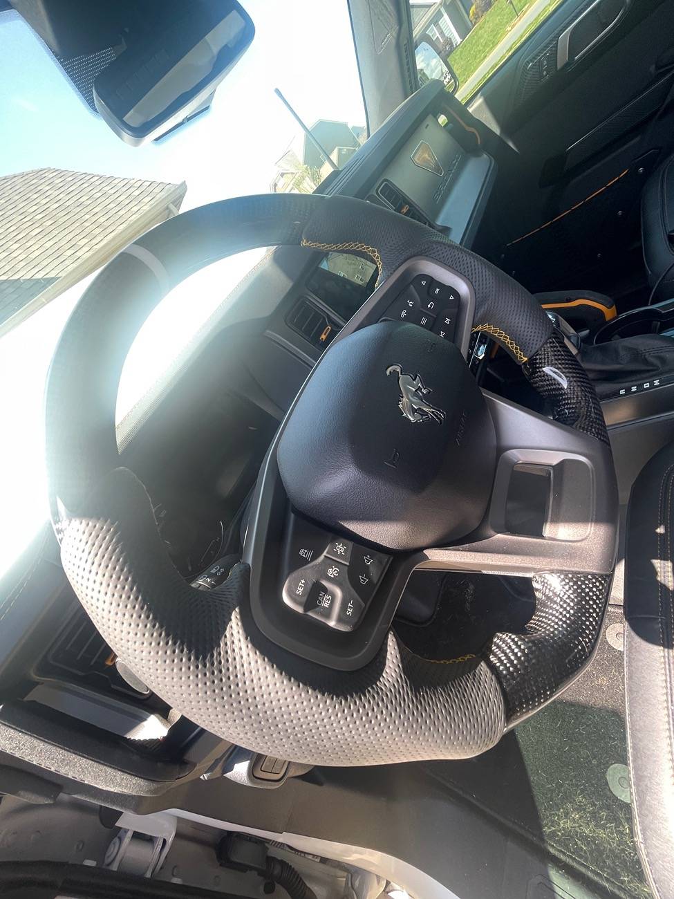 Ford Bronco Carbon Flat Bottom Steering Wheel IMG_8127