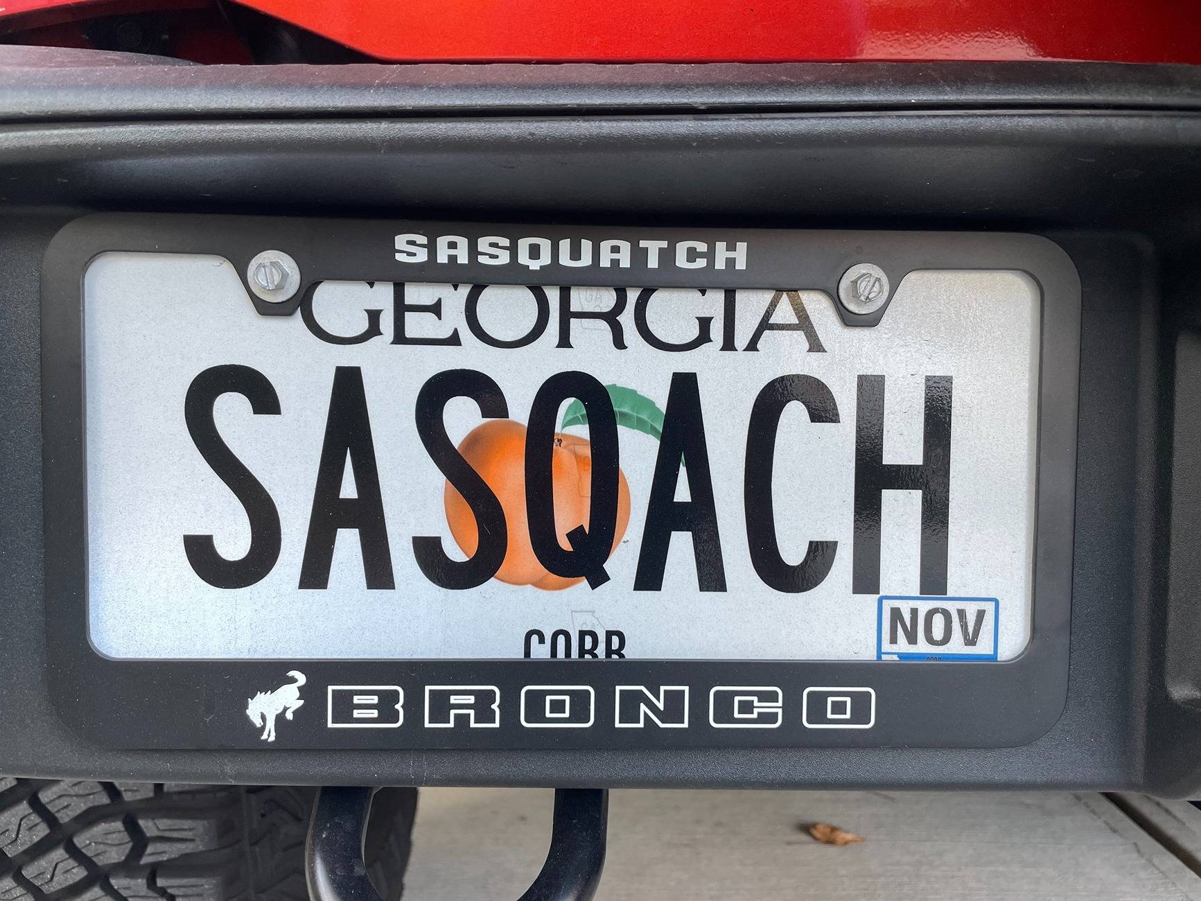Ford Bronco Got my custom tag IMG_2617.JPG
