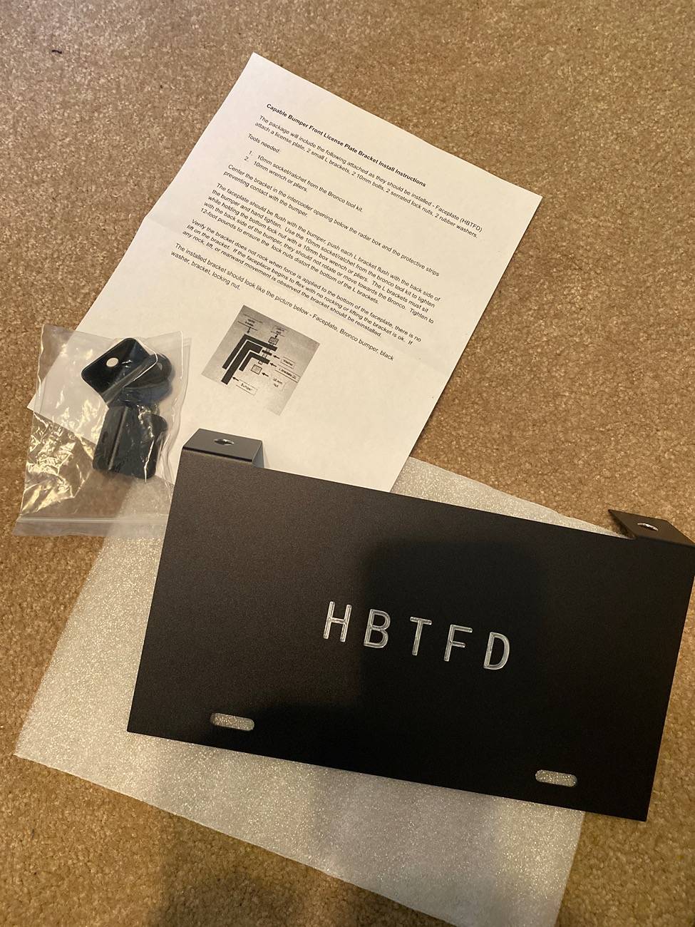 Ford Bronco License Plate Bracket for Heritage image