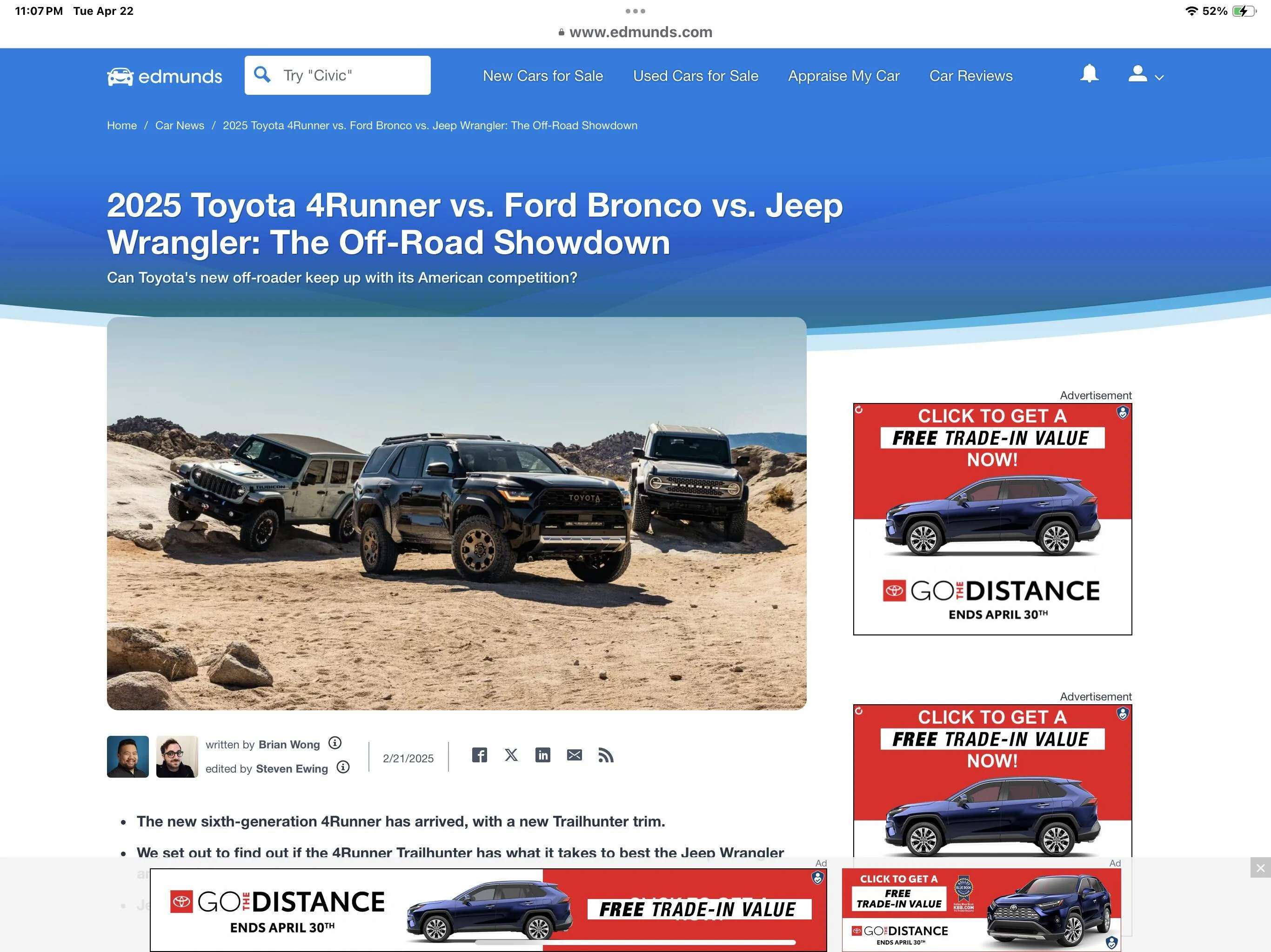 Ford Bronco Bronco Badlands vs Wrangler Rubicon vs 4runner Trailhunter. Guess who wins? IMG_5562
