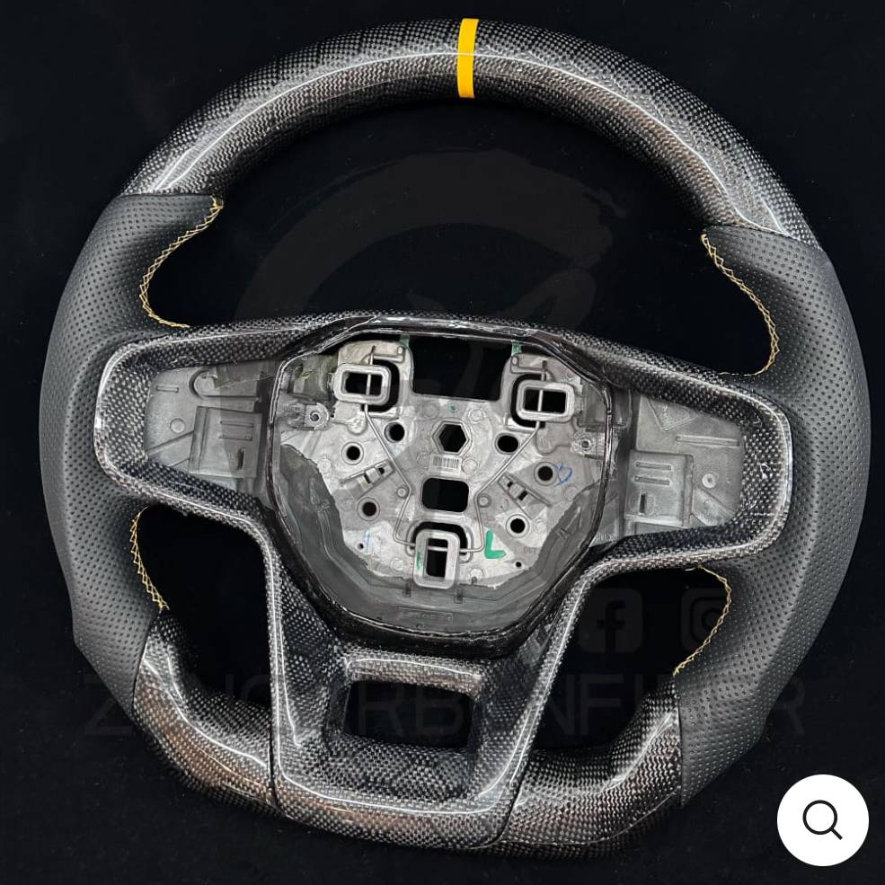 Ford Bronco Carbon Fiber Steering Wheel Installed IMG_7610