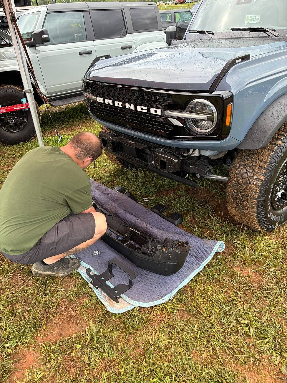 Ford Bronco IAG's Functional Mounting System for Capable Bumper - Bull Bar Installed at SuperCel 2025 IMG_0350.JPG