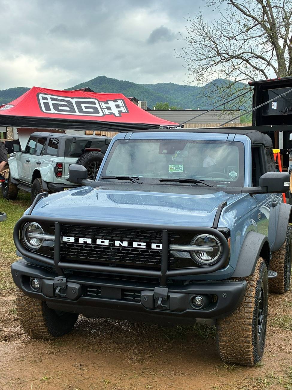 Ford Bronco IAG's Functional Mounting System for Capable Bumper - Bull Bar Installed at SuperCel 2025 IMG_0357(1).JPG