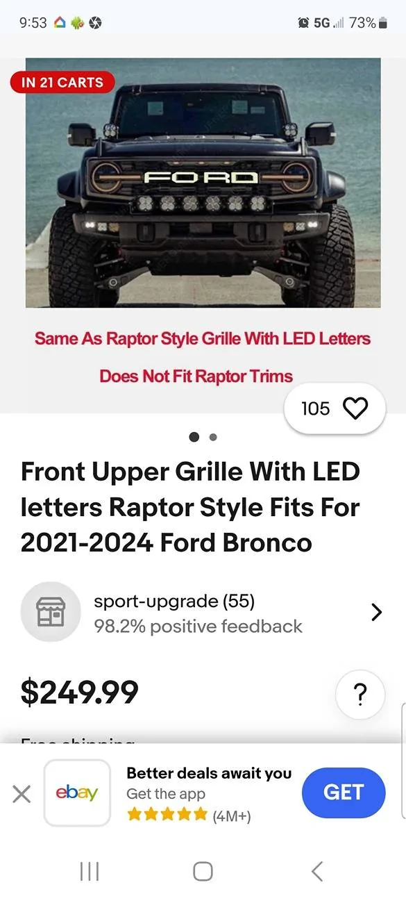 Ford Bronco Any Custom Grilles Available? Screenshot_2025-04-29_095355