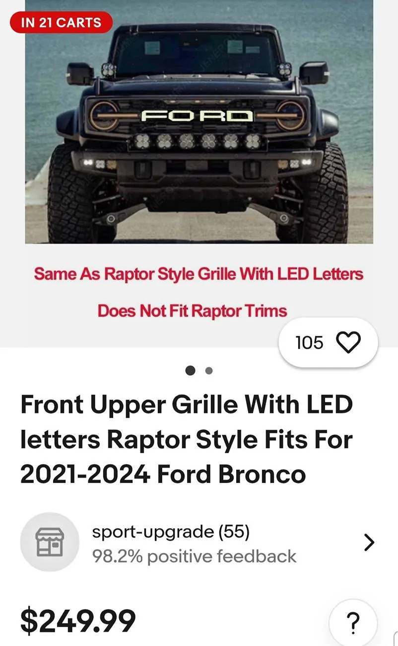 Ford Bronco Any Custom Grilles Available? Screenshot_2025-04-29_095355