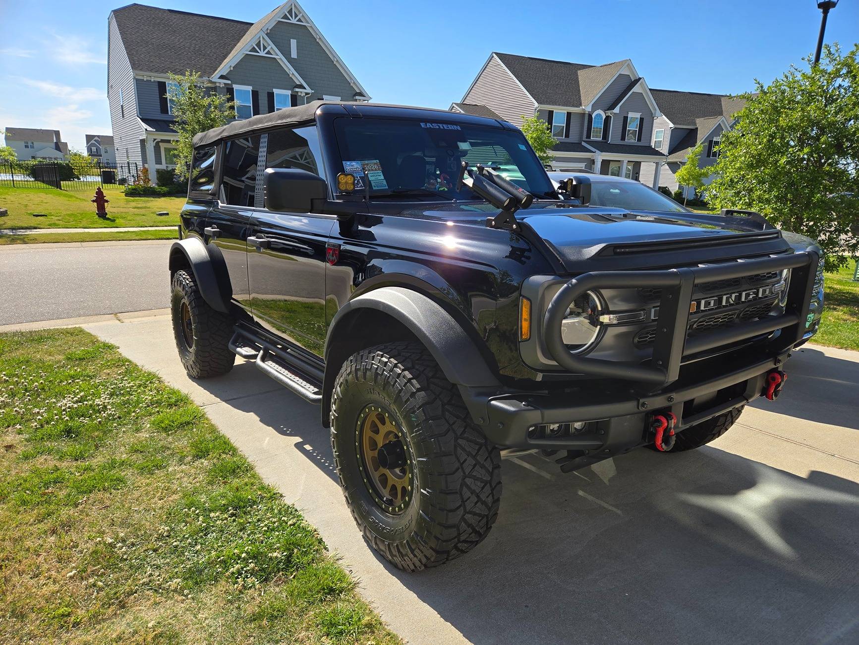 Ford Bronco IAG's Functional Mounting System for Capable Bumper - Bull Bar Installed at SuperCel 2025 updated