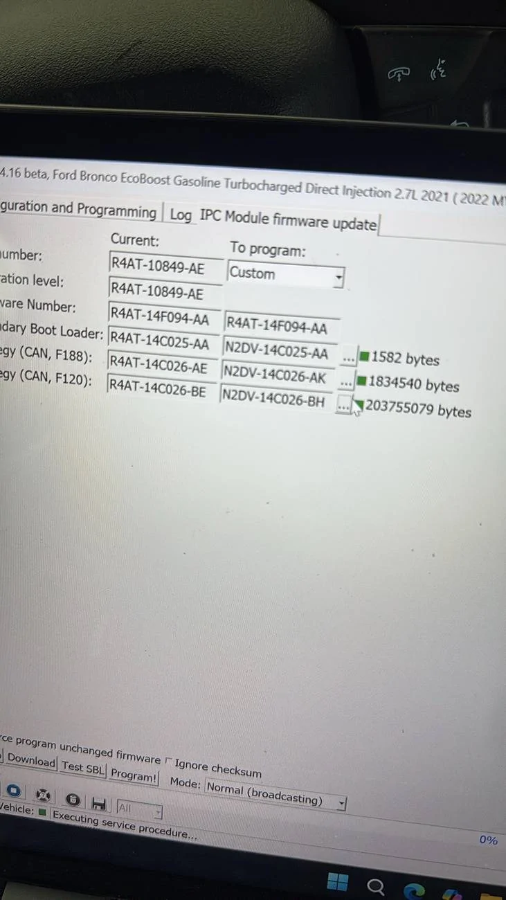 Ford Bronco 2025 Full Digital Cluster successfully installed - swapped into 2022 Wildtrak IMG-20250413-WA0029