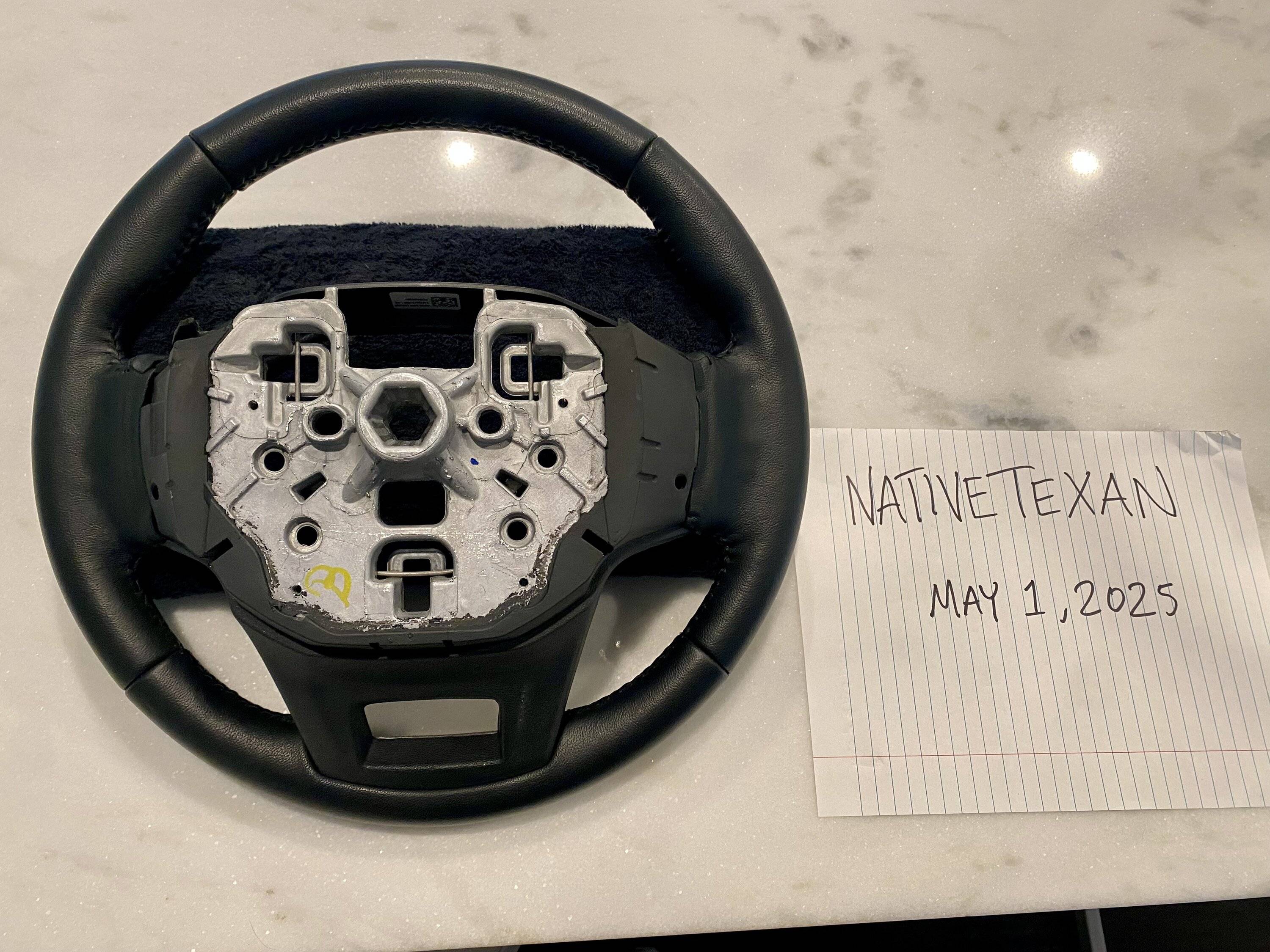 Ford Bronco OEM Leather Wrapped Steering Wheel - $150 IMG_7695