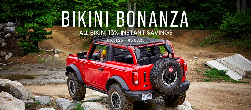 Ford Bronco Save on Shade: Bikini Top Sale from Bestop! 820x360_BroncoBikini