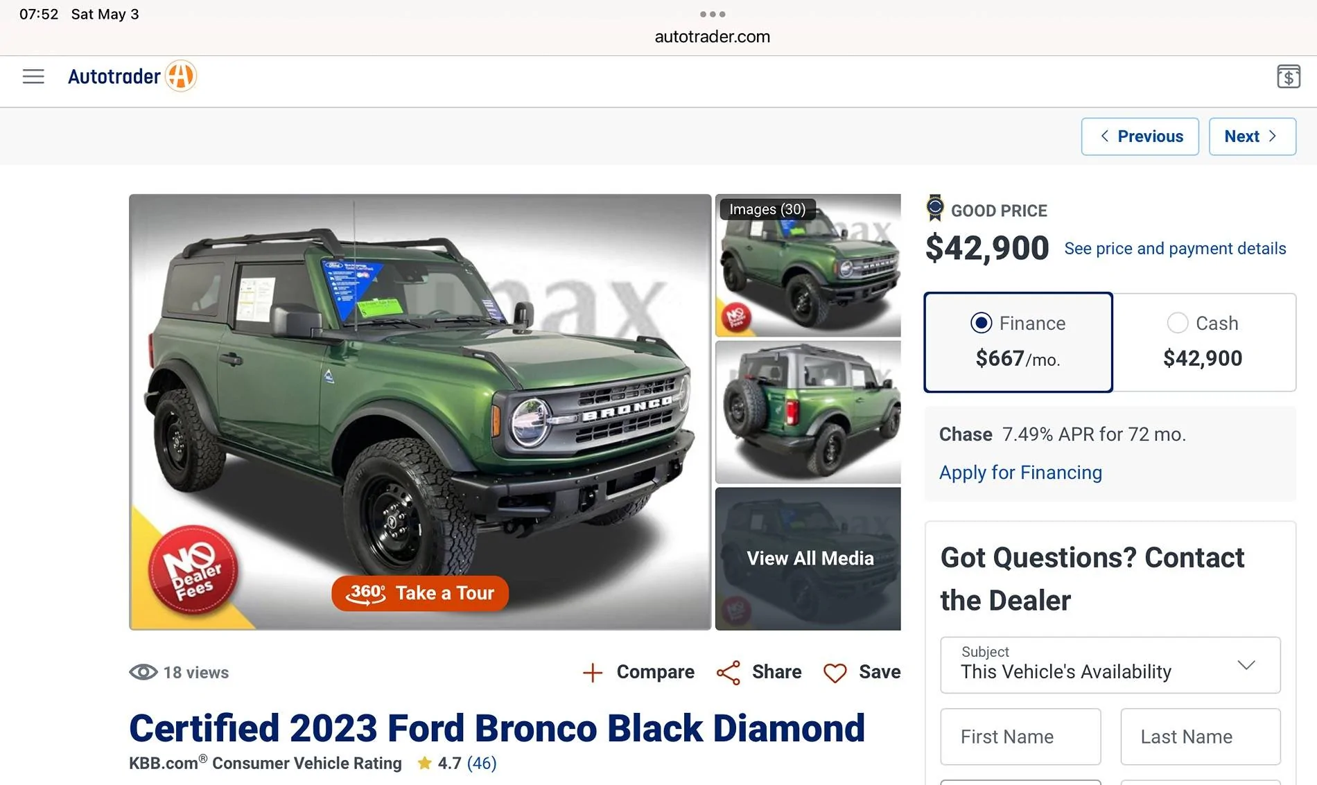 Ford Bronco 2 Door Badlands or Black Diamond? IMG_3739