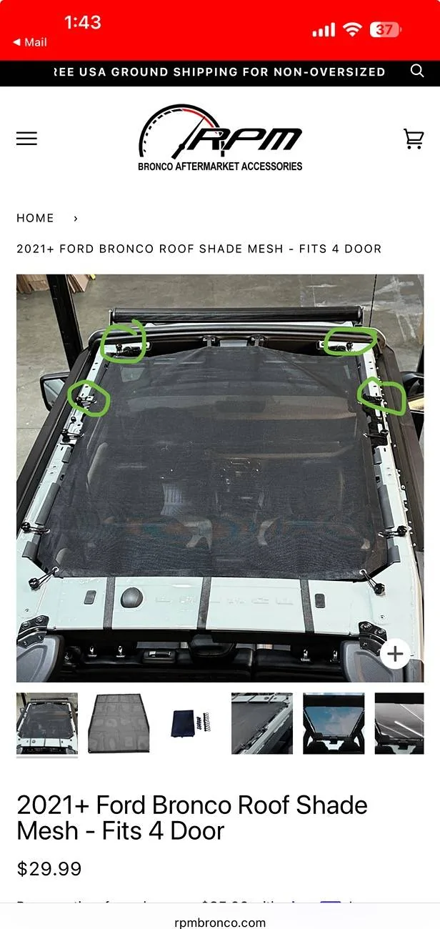 Ford Bronco Back seat (4dr) sun shade recommendations. IMG_6620