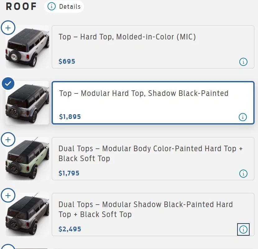 Different Bronco Roof Options.webp