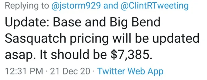 Ford Bronco Latest Levine: Base & Big Bend Sasquatch pricing should be $7,385 1608583301245