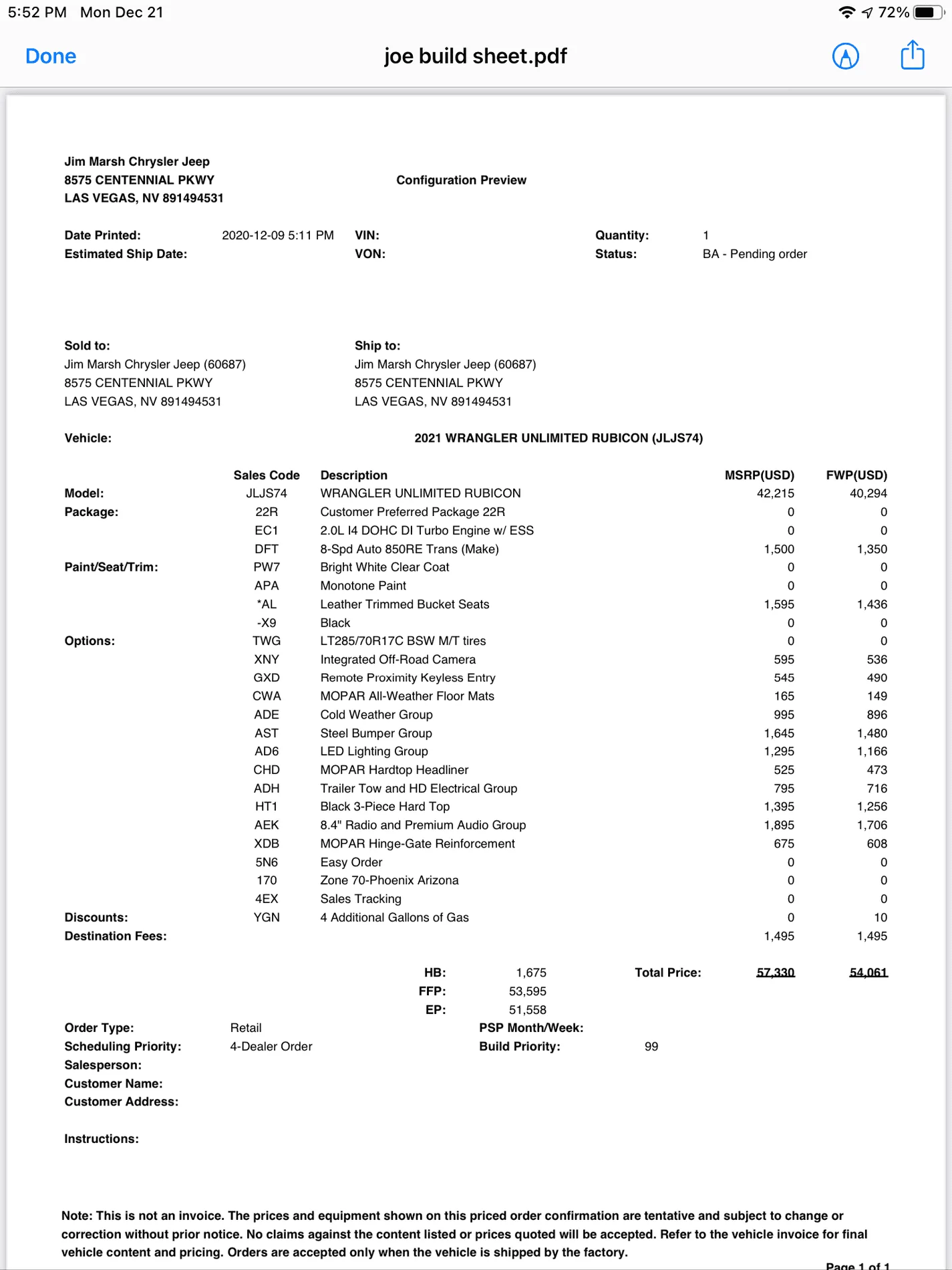 Ford Bronco Latest Levine: Base & Big Bend Sasquatch pricing should be $7,385 F6806B88-D644-495D-86AA-586574391FCE