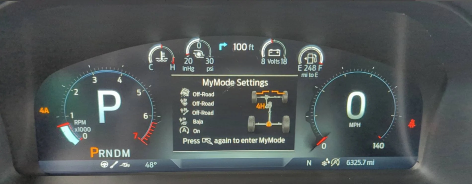 Ford Bronco 2024 Bronco Raptor Driver Display Options Question IMG_7738