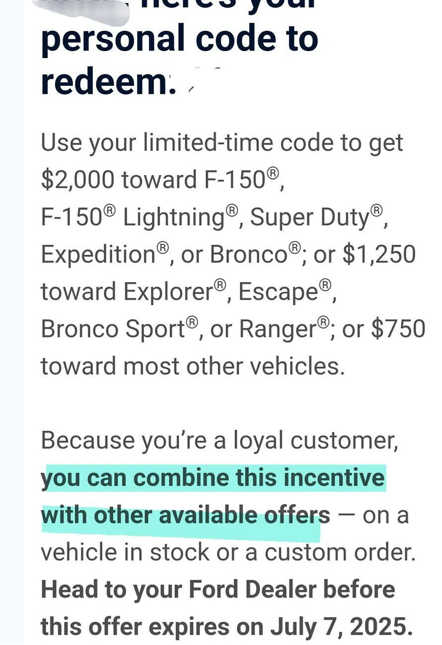 Ford Bronco Help! Help! Can you only choose one Ford incentive? Screenshot_2025-05-06_143359