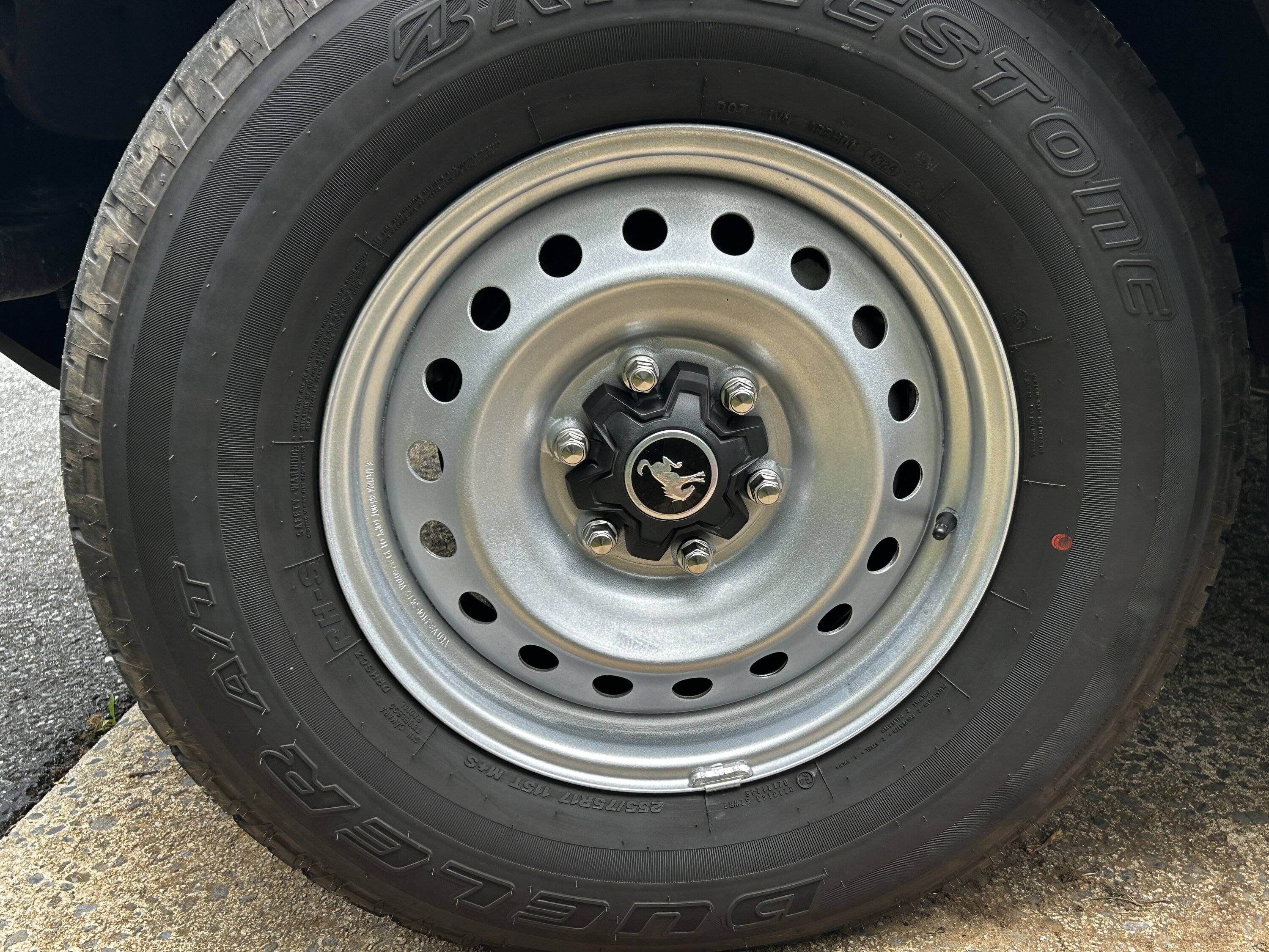 Ford Bronco Black Diamond Steelies Painted Silver on 2025 Big Bend IMG_4801.JPG