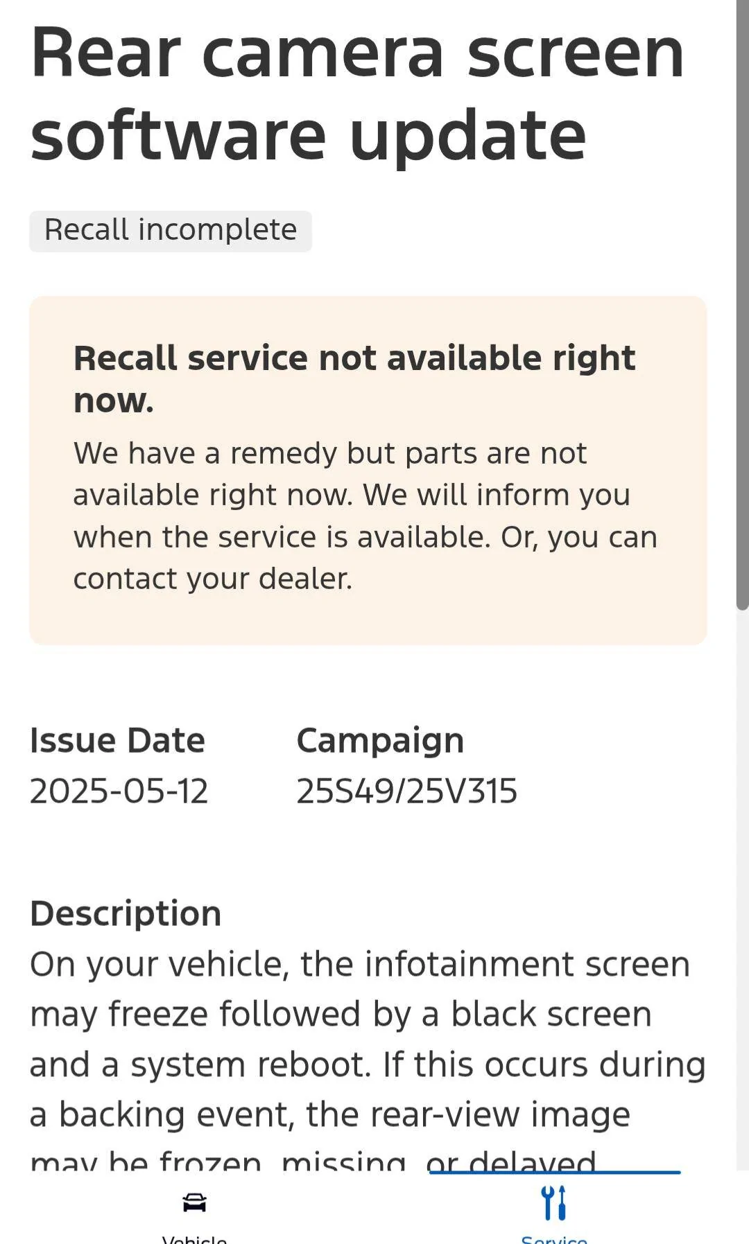 Ford Bronco New Safety Recall 25S49/25V315 & Delivery Hold: Rear Camera Display Freezing Recall