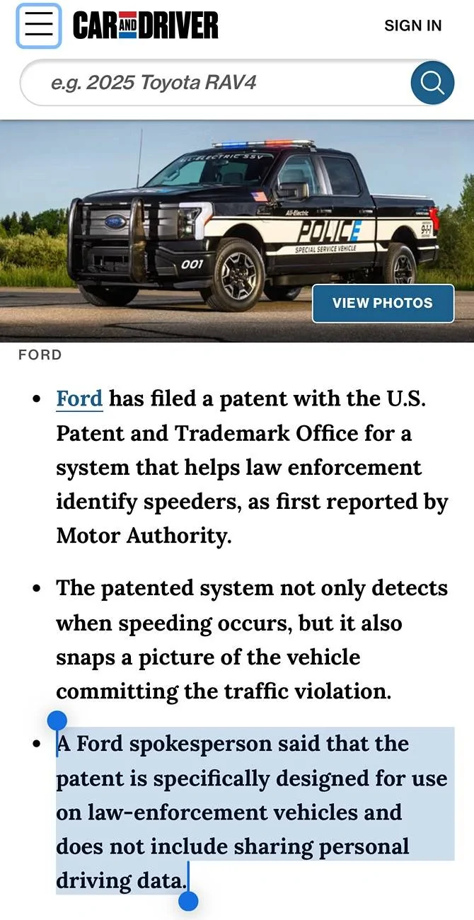 Ford Bronco Ford Snitching to the Cops IMG_7229