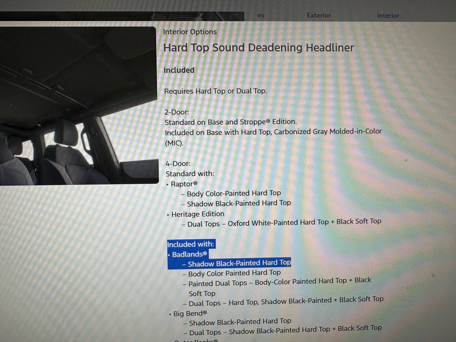Ford Bronco Sound Deadending - MIC vs Painted Roof IMG_1372