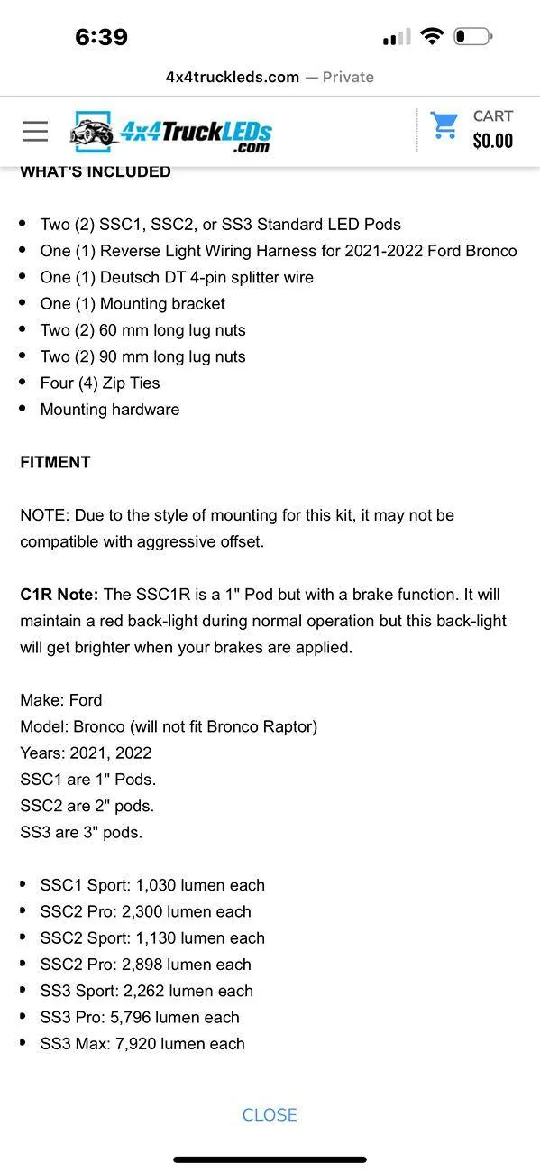Ford Bronco Diode Dynamics Backup light kit issue IMG_8882