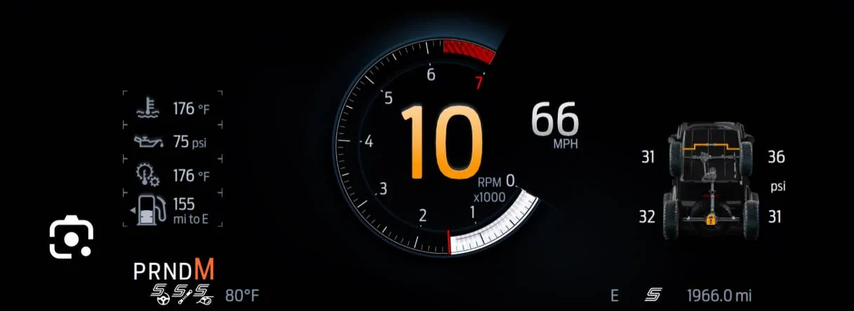 Ford Bronco 2024 Bronco Raptor Driver Display Options Question IMG_1076