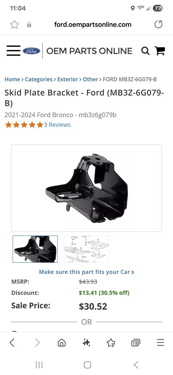 Ford Bronco Stock intercooler brackets Screenshot_20250522_110451_Samsung Internet