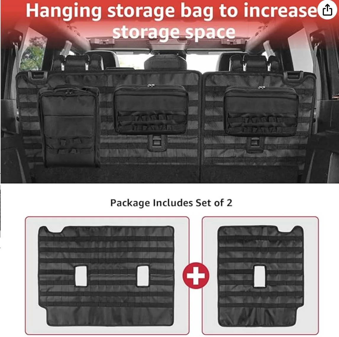 Ford Bronco Second Row Seat Back Covers (4 Door) - $15 obo molle_bakc_2