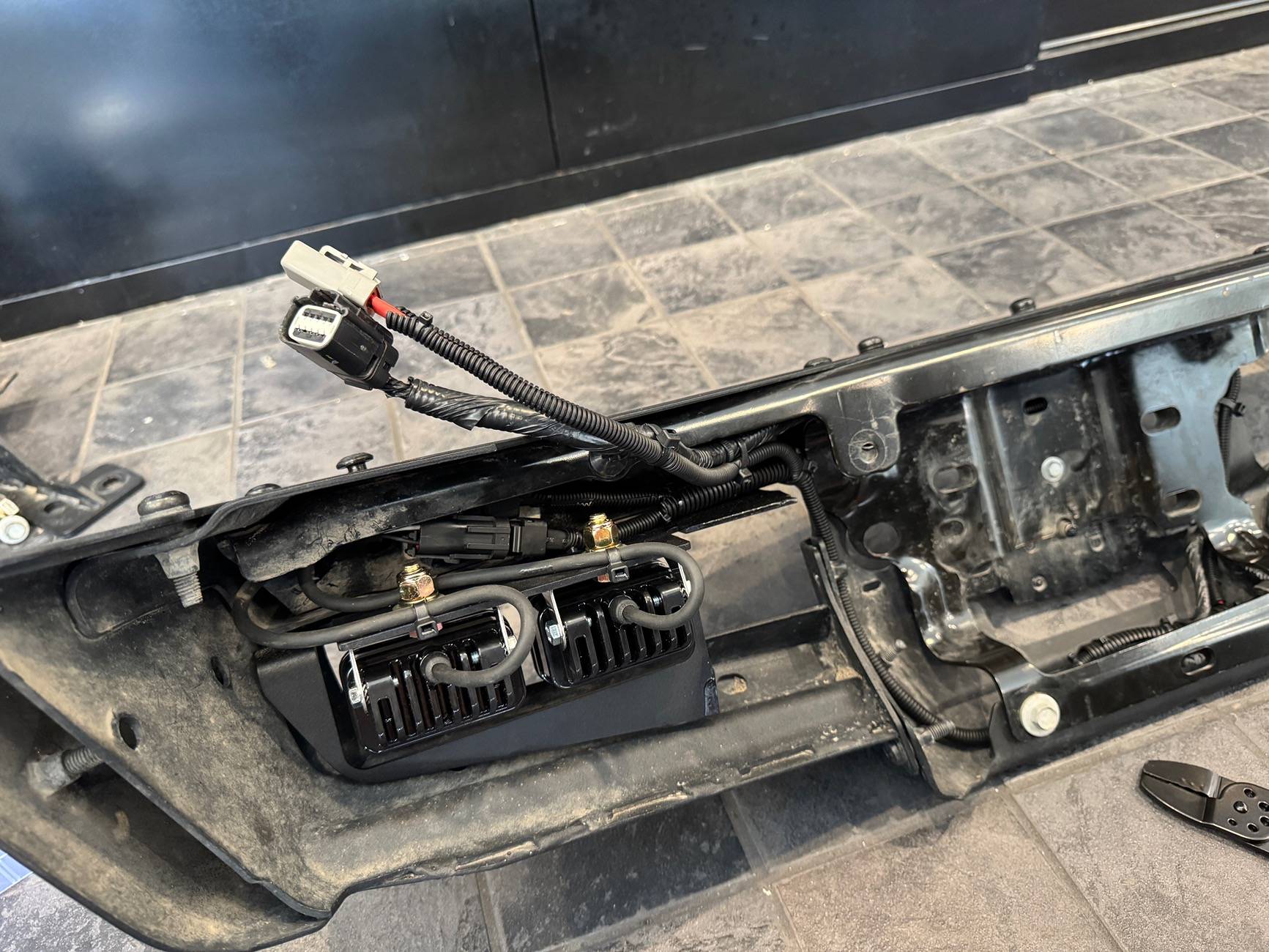Ford Bronco 2.7 Bronco gets hidden winch, Mishimoto high mount intercooler, Baja lights IMG_6594
