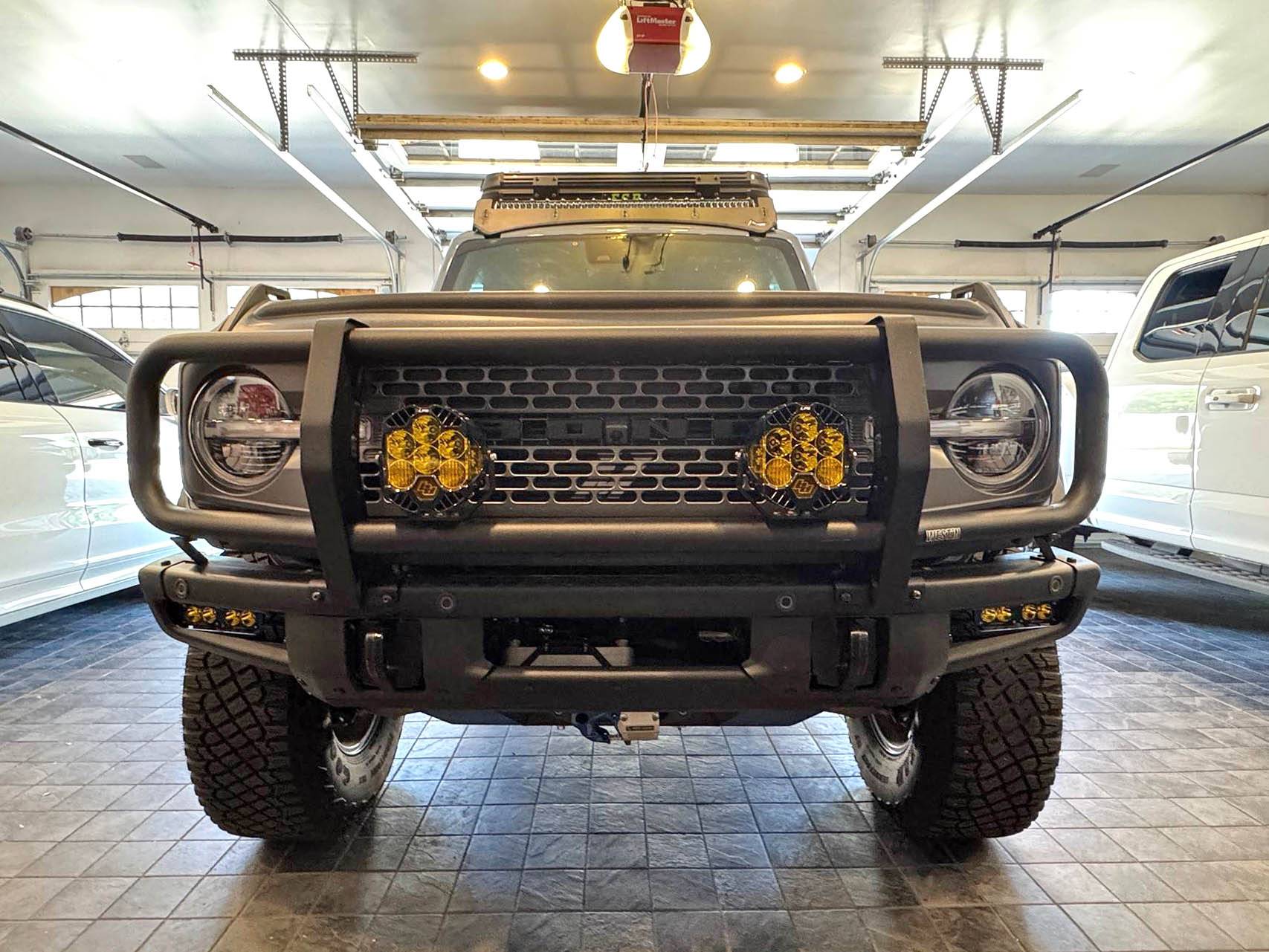 Ford Bronco 2.7 Bronco gets hidden winch, Mishimoto high mount intercooler, Baja lights IMG_6595