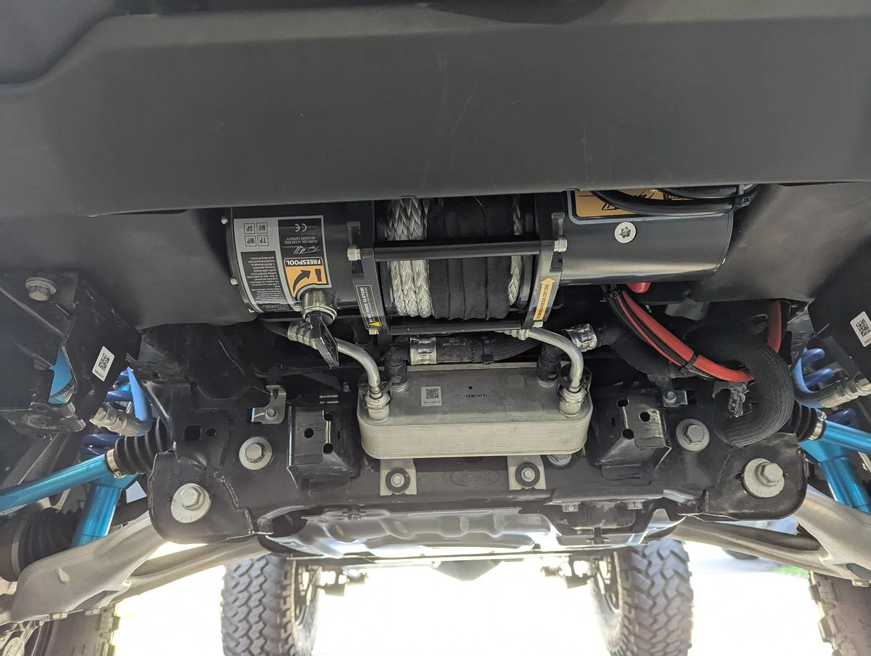 Ford Bronco 2.7 Bronco gets hidden winch, Mishimoto high mount intercooler, Baja lights PXL_20250406_222142814