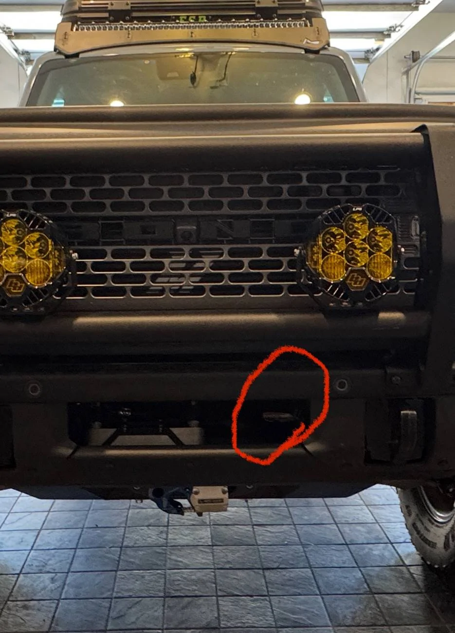 Ford Bronco 2.7 Bronco gets hidden winch, Mishimoto high mount intercooler, Baja lights IMG_6599
