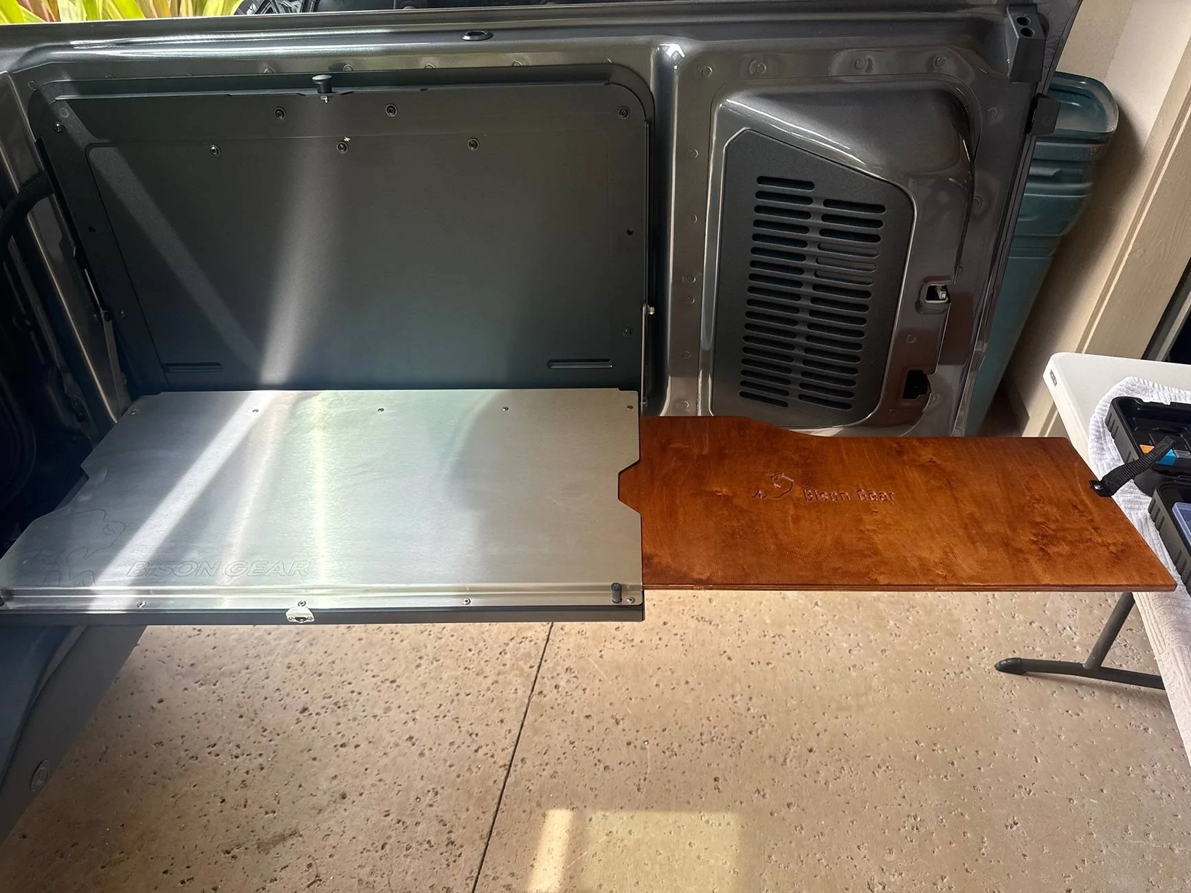 Ford Bronco Bison Gear tailgate table IMG_6013