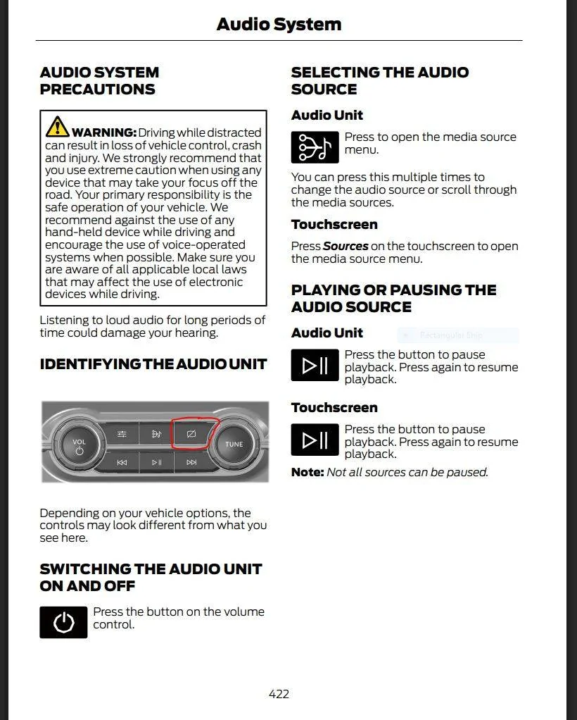 Ford Bronco Turning Off Infotainment Screen by Default ? manual1