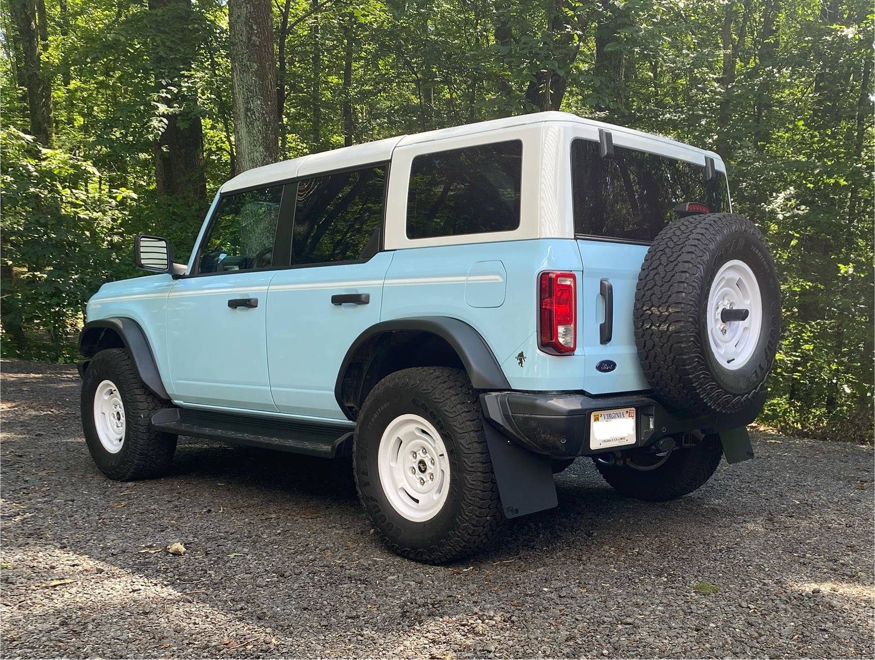 Ford Bronco RokBlokz rear flaps installation. IMG_2116