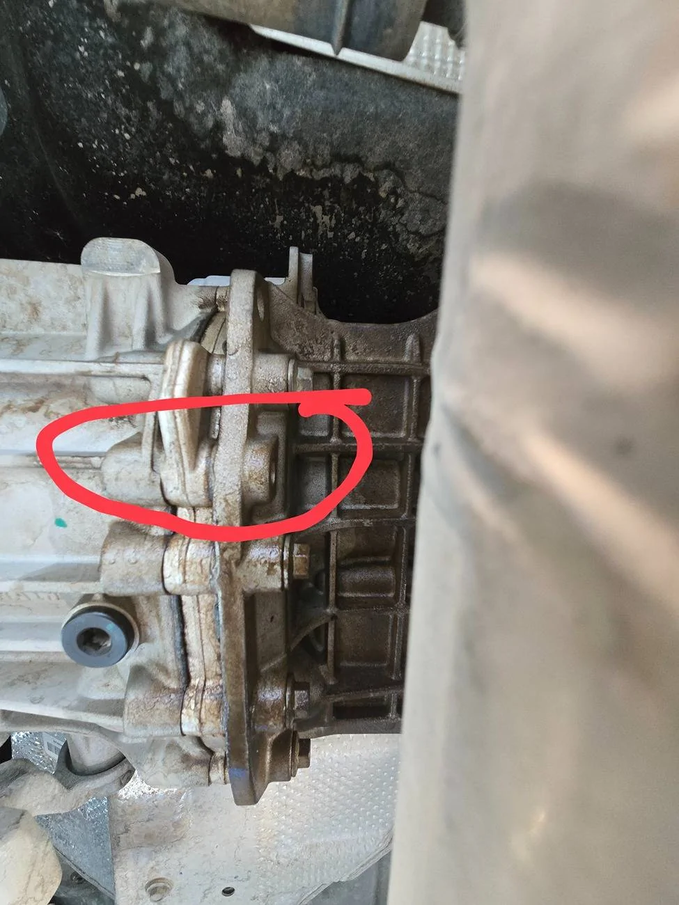 Ford Bronco Leaking manual trans, section between trans and transfercase 20250608_072701~2