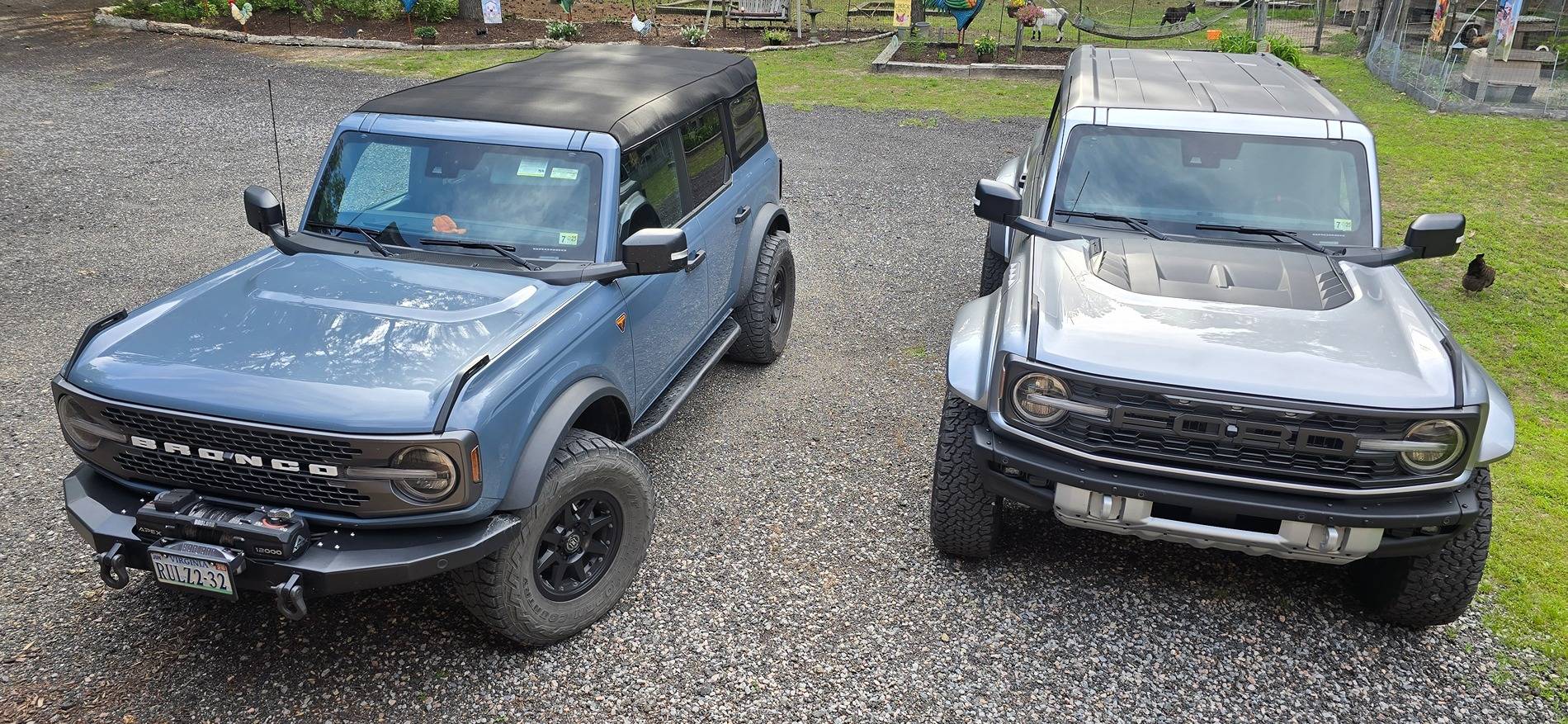 Ford Bronco BOSS'S BRONCO RAPTOR and my hand-me-down Badlands 20250524_173557